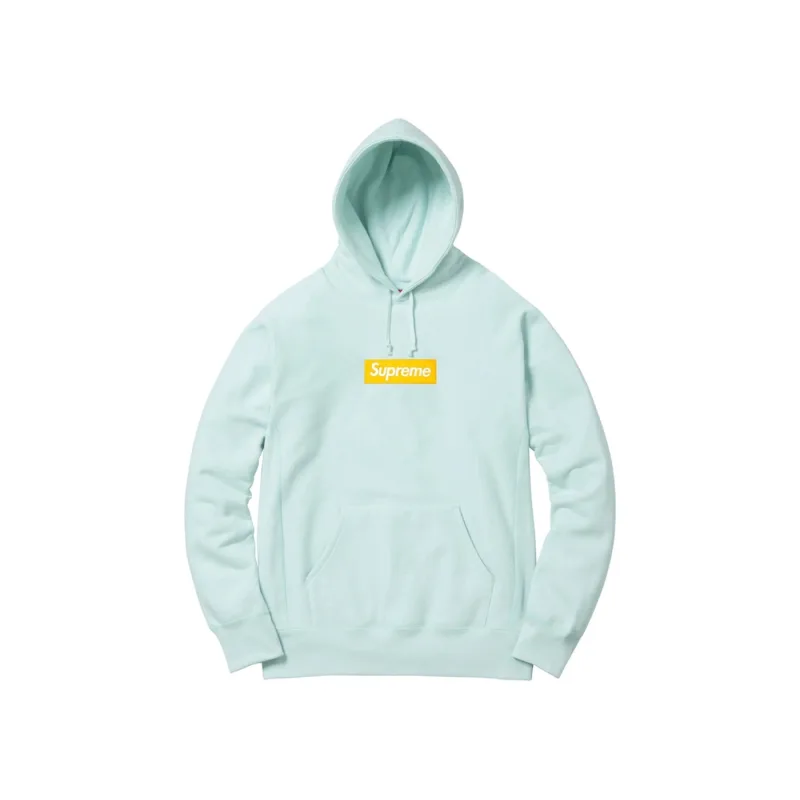 Supreme Box Logo Hooded Sweatshirt (FW17) Ice Blue - M
