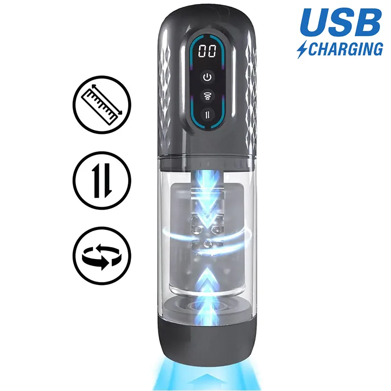 Shots Vortex Suction Rotation and Thrusting Masturbator Pump