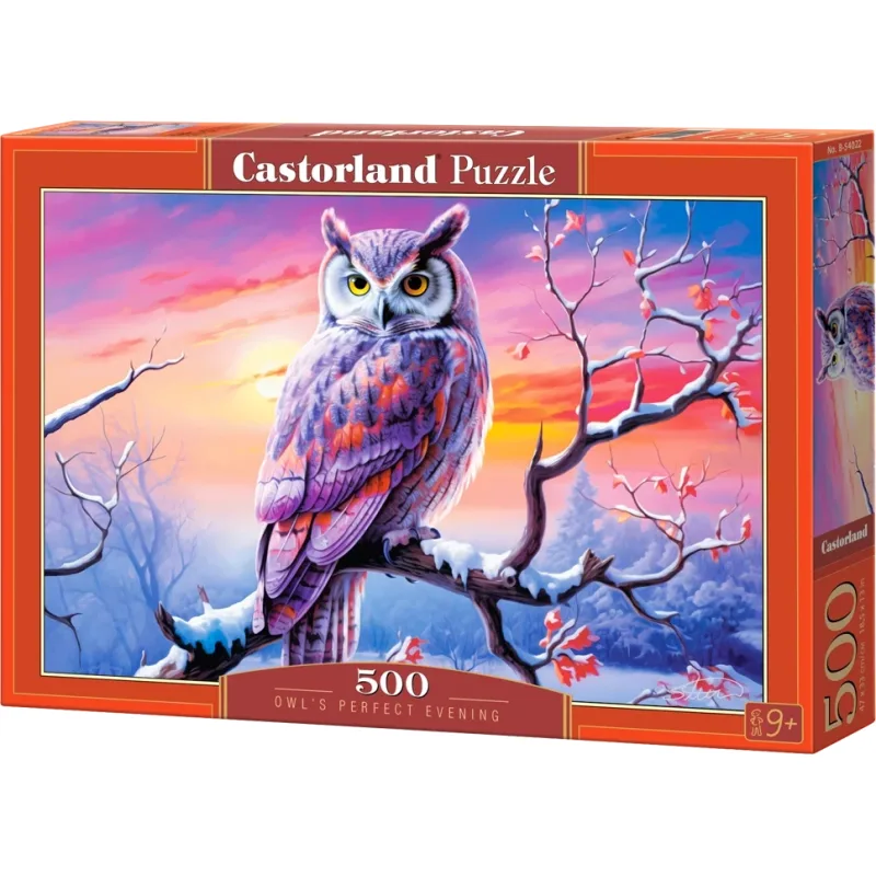 Castorland Puzzle Dokonalý večer so sovou 500 dielikov