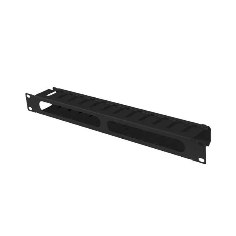 LANBERG 19" KABELOVÝ MANAGEMENT KOVOVÝ 1U TYP A ČERNÝ AK-1704-B