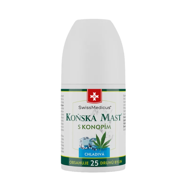 SwissMedicus Konská masť s konope chladivá ROLL-ON - 90 ml -