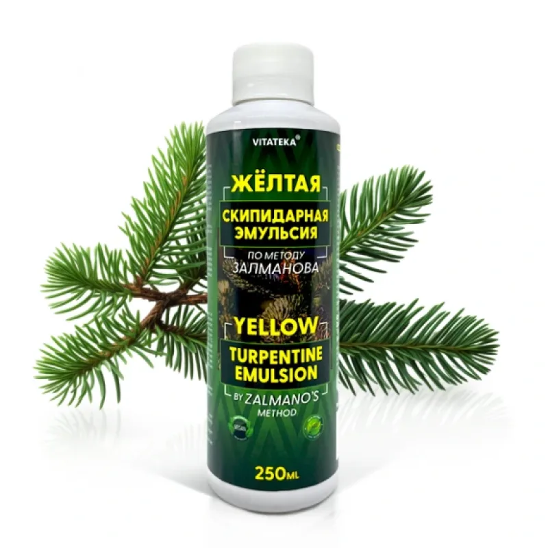 Vitateka Žltá terpentínová kúpeľová emulzia – 250 ml –