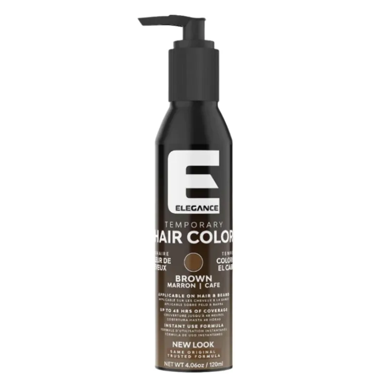 Dočasná barva na vousy a vlasy ELEGANCE Temporary hair color - hnědá 120 ml