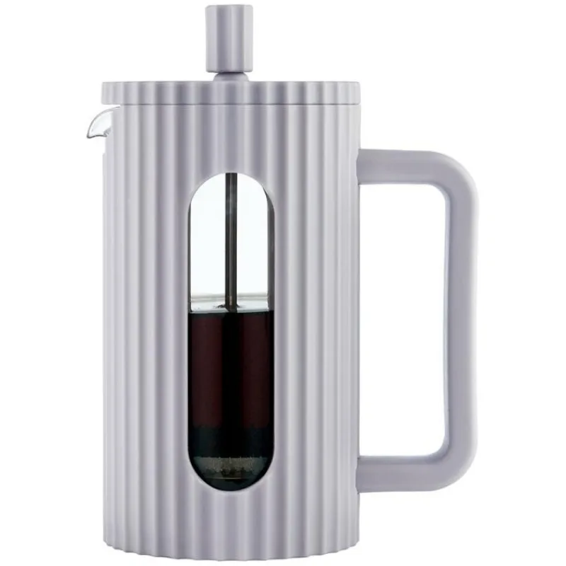 French press Klausberg KB-7747 – kanvica 600 ml na kávu a čaj s nerezovým piestom - šedá