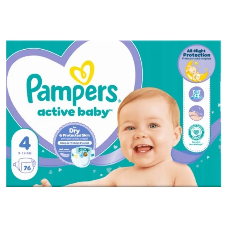 Pampers Active Baby 4 76 ks