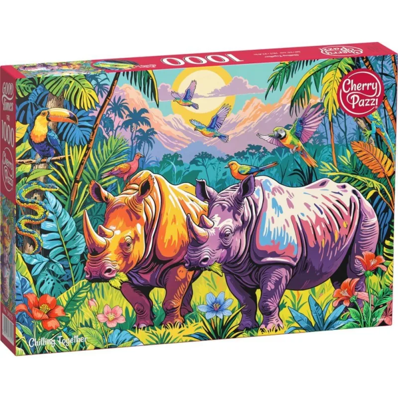 Puzzle Cherry Pazzi 1000 dielikov Spoločná pohoda v trópoch (Chilling Together)