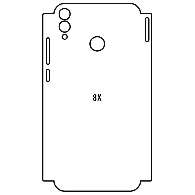 Sunshine Honor 8X Zadná Hydrogél ochranná fólia Strih: Zadná časť a rám 5, Typ fólie: Matná