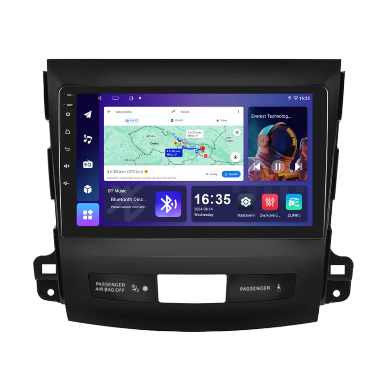 Isudar 2DIN autorádio T68B-IEV39 Android, Mitsubishi Outlander II / Citroen C-Crosser / Peugeot 4007 B297