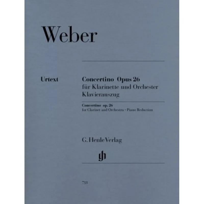 G. Henle Verlag Concertino op. 26 for Clarinet and Orchestra - Piano reduction