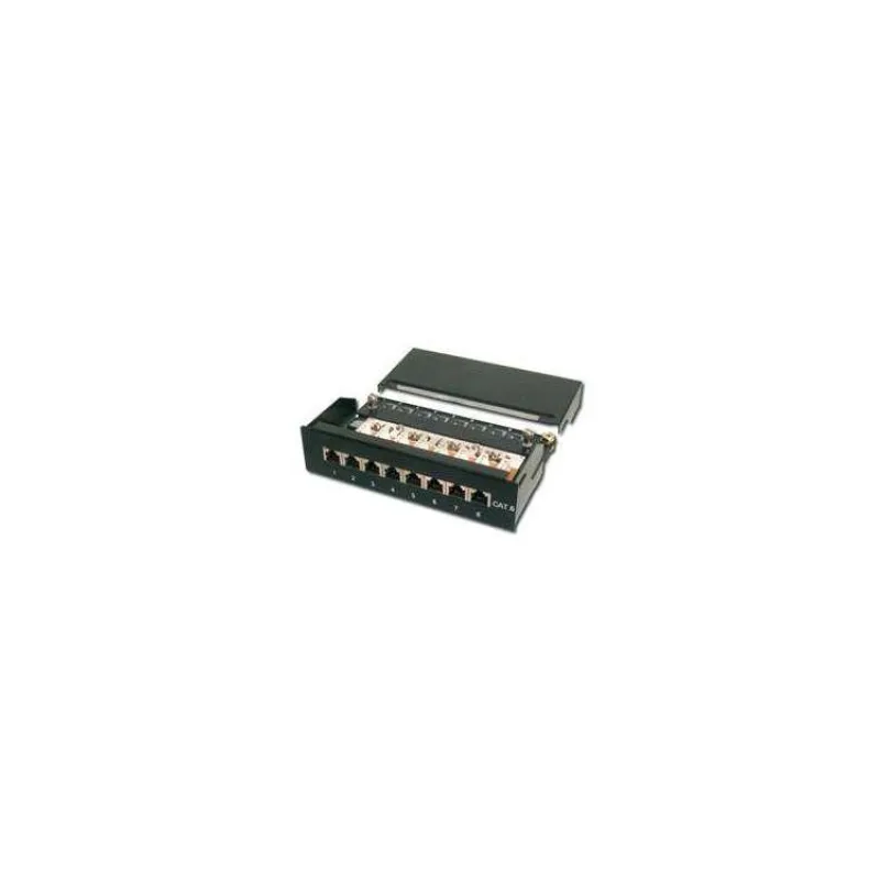 Digitus Desktop CAT 6 Patch Panel, stíněný Class E, 8-port RJ45, 8P8C, LSA, černý, 482x44x109 (DN-91608SD)
