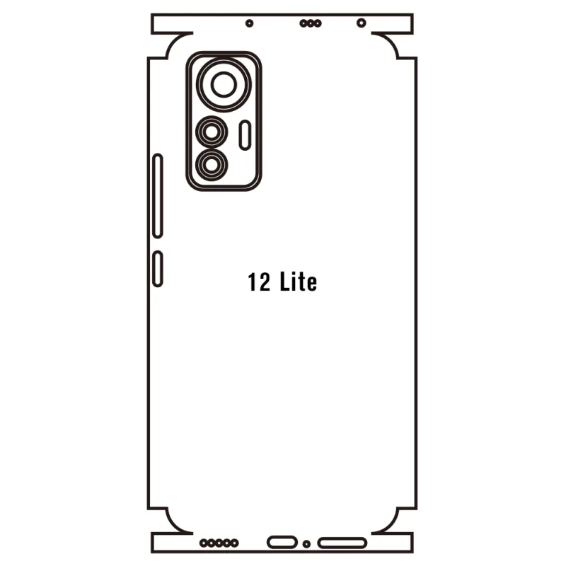 Sunshine Xiaomi 12 Lite Zadná Hydrogél ochranná fólia Strih: Zadná časť a rám 1, Typ fólie: Číra