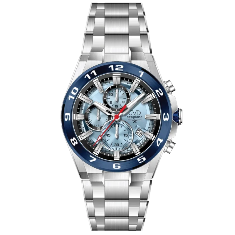 JVD Pánské ocelové vodotěsné ocelové hodinky - chronograf JVD JE1021.2