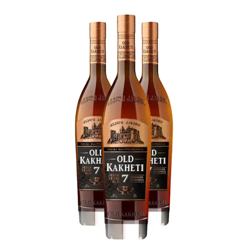 Old Kakheti 3x Old Kakheti 7-ročná gruzínska brandy degustační sada po 750 ml.