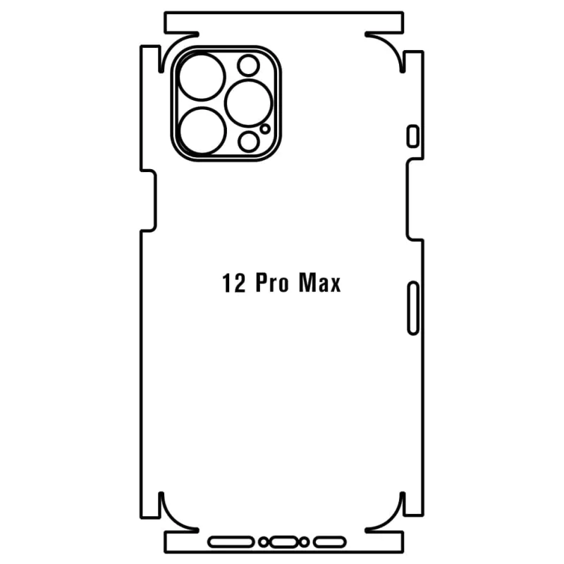 Sunshine iPhone 12 Pro Max Zadná Hydrogél ochranná fólia Strih: Zadná časť a rám 1, Typ fólie: Číra