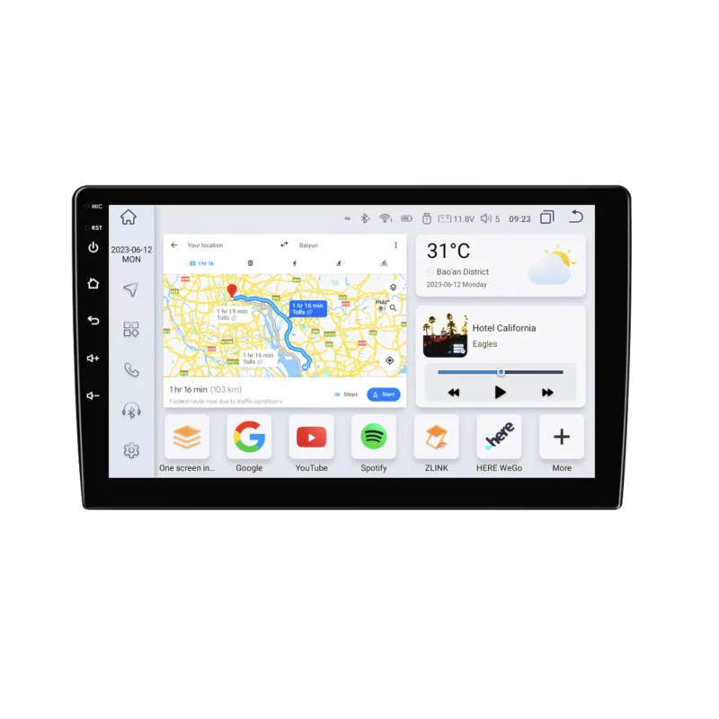HIZPO Autorádio 9" Android - Wi-Fi, Bluetooth, CarPlay Model: S9008 (8+128GB) CHR1508