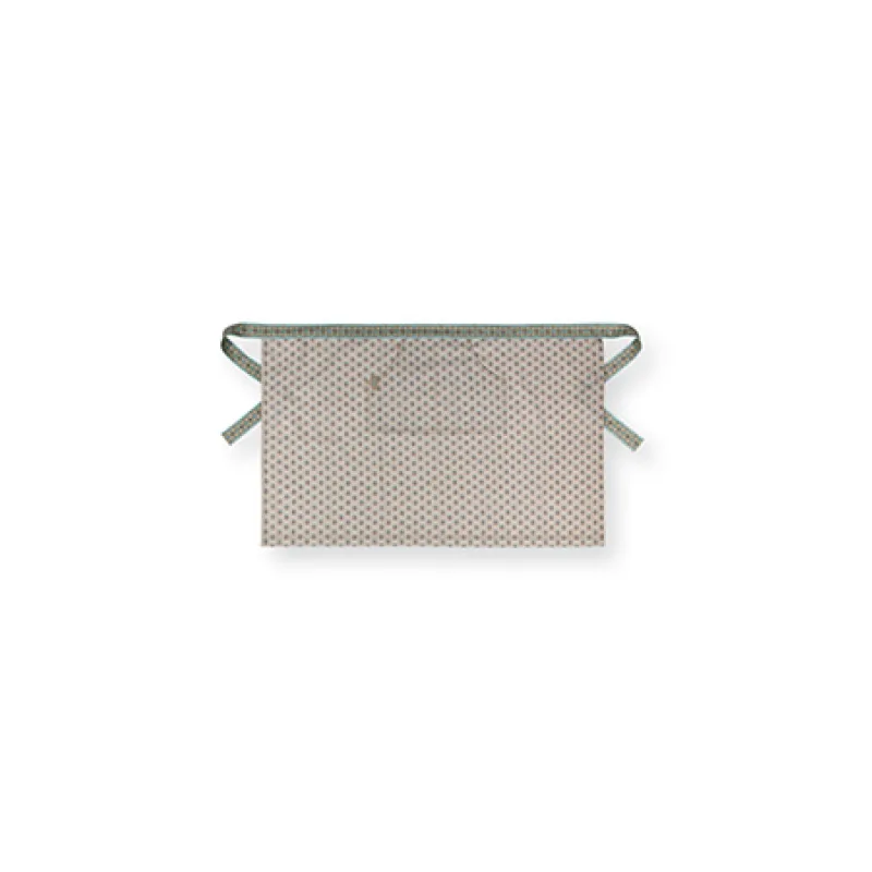 Pip Studio kuchyňská zástěra Blooming Tales - khaki/modrá