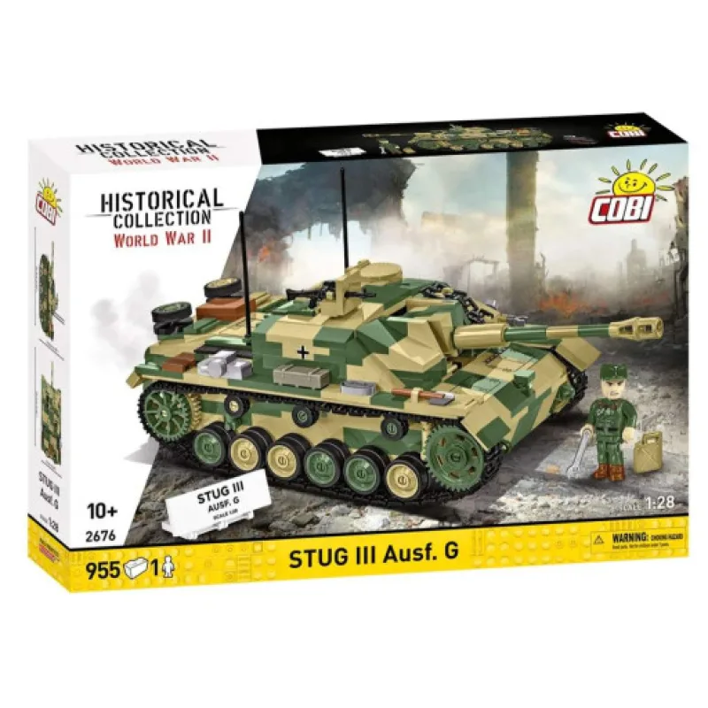 Cobi 2676 II WW StuG III Ausf. G, 1:28, 955 kostek