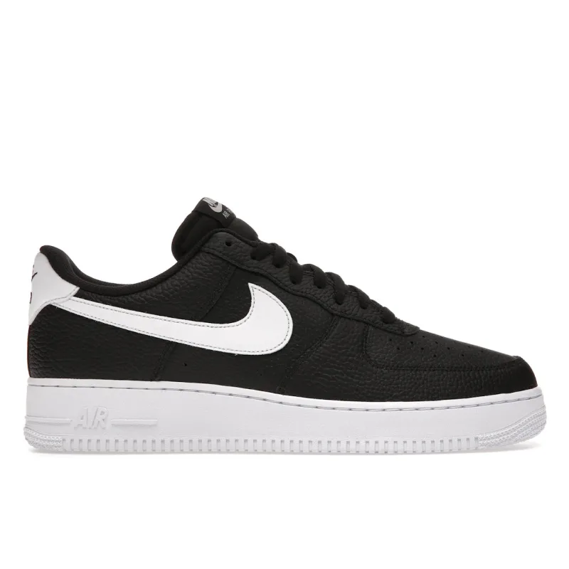 Nike Air Force 1 Low '07 Black White Pebbled Leather - 47.5