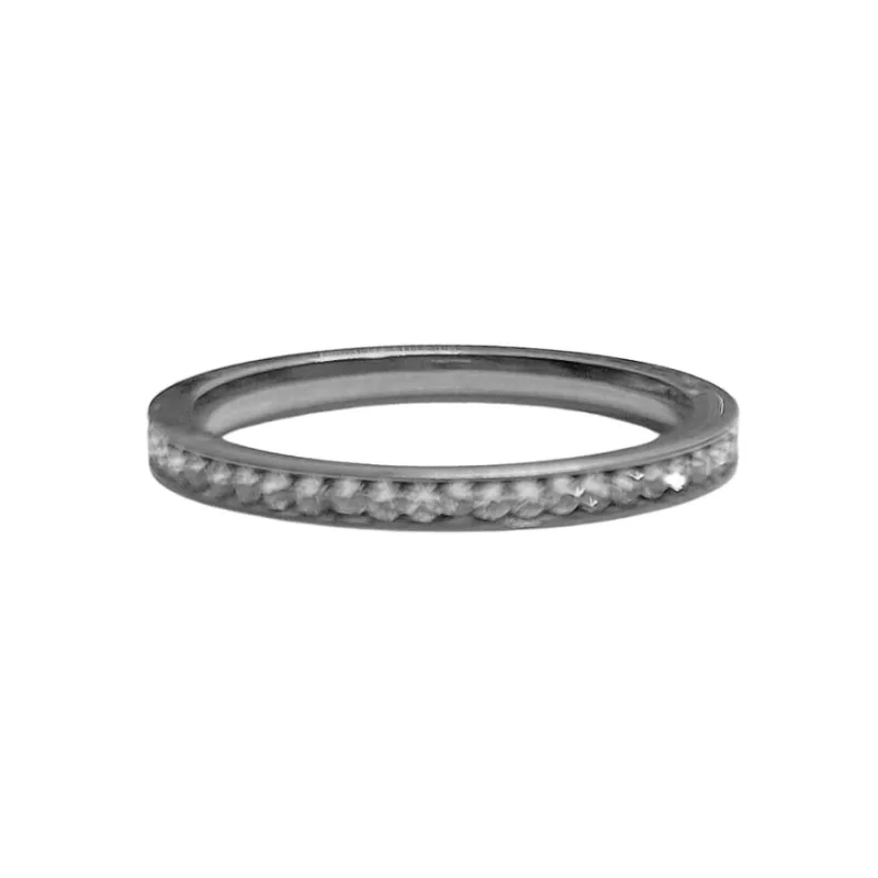 BK 6761A - Prsteň z chirurgickej ocele s kameňmi 60 mm