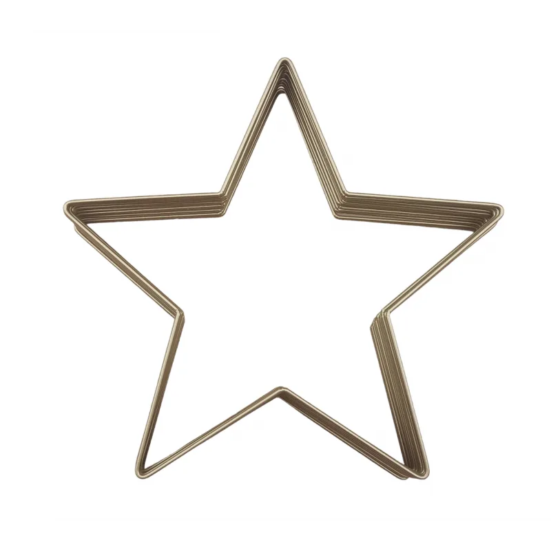 Kovová hviezda Ø40 cm - zlatá