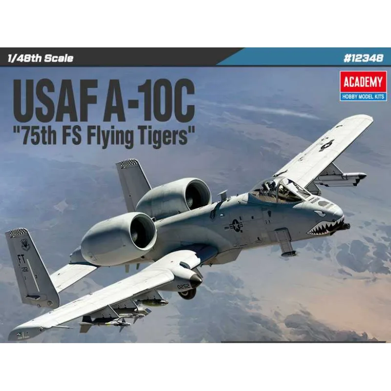 Academy Model Kit lietadlo 12348 - USAF A-10C "75th FS Flying Tigers" (1:48)