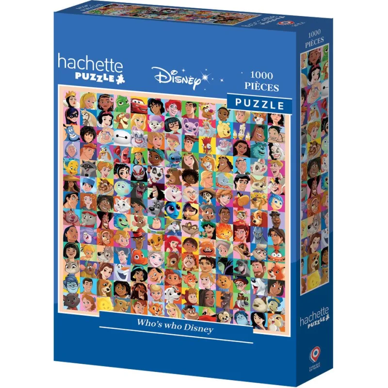 Štvorcové puzzle Hachette Puzzle 1000 dielikov Kto je kto v Disney
