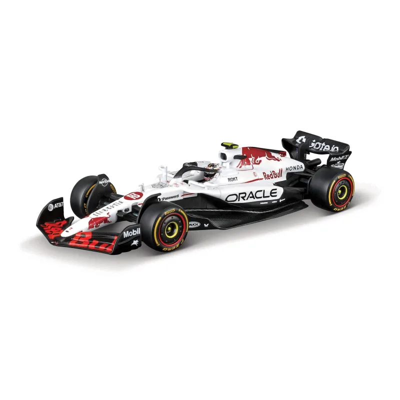 Bburago – RACE Formula F1 Oracle Red Bull Racing RB21 (2025) s prilbou, #22 Yuki Tsunoda, 1:18