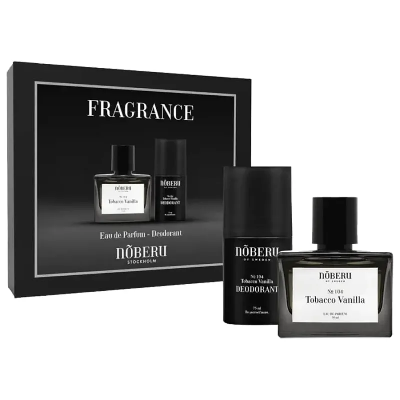 NOBERU OF SWEDEN Sada parfumu a dezodorantu NOBER Giftbox Fragrance Tobacco vanilla