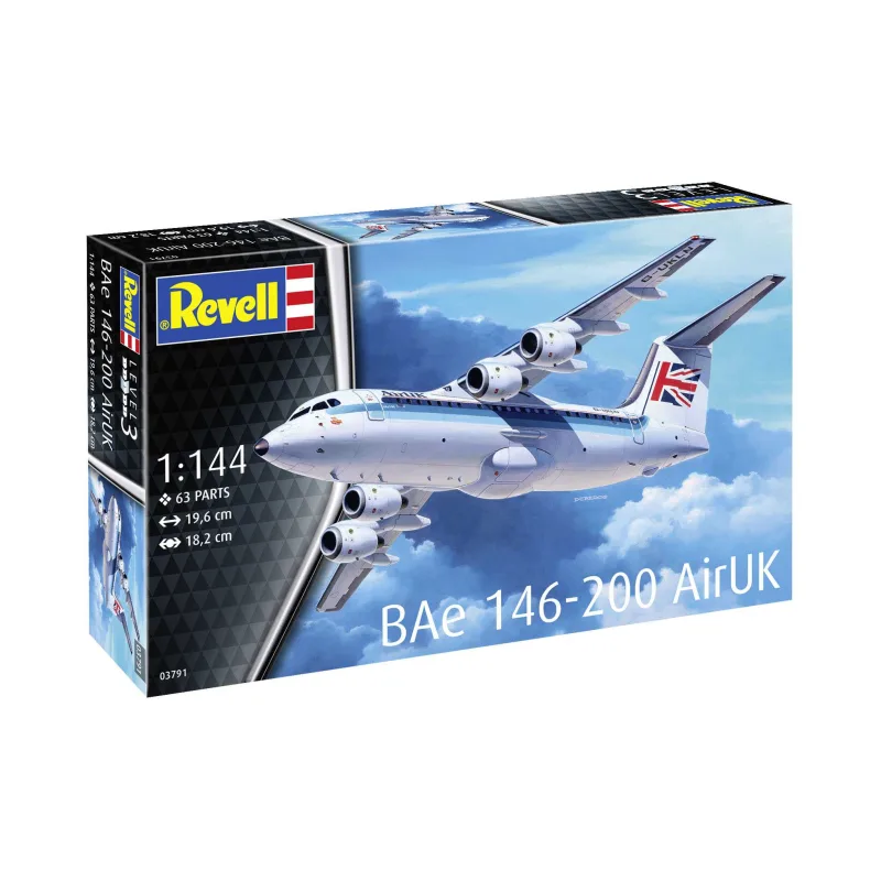 Revell Plastic ModelKit lietadlo 03791 - Bae 146 (RJ85) (1:144)