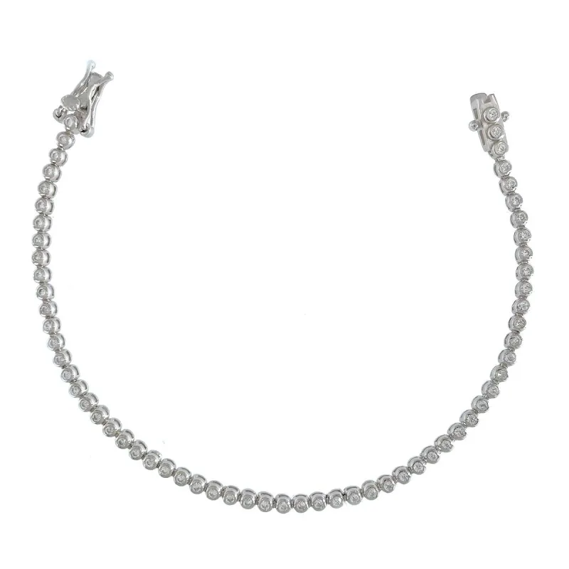 Strieborný zirkónový náramok Tennis 2mm dĺžka náramku 16cm