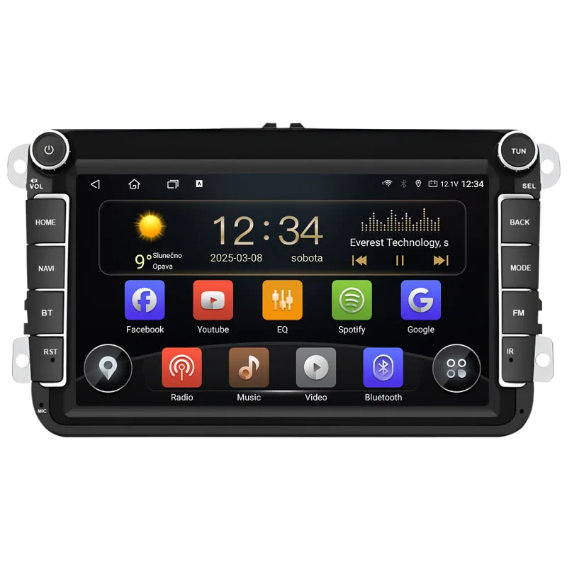 Isudar 2DIN autorádio VW0803F Android s GPS Varianta: T75 - RAM 8GB, ROM 128 GB 1350/RAM2