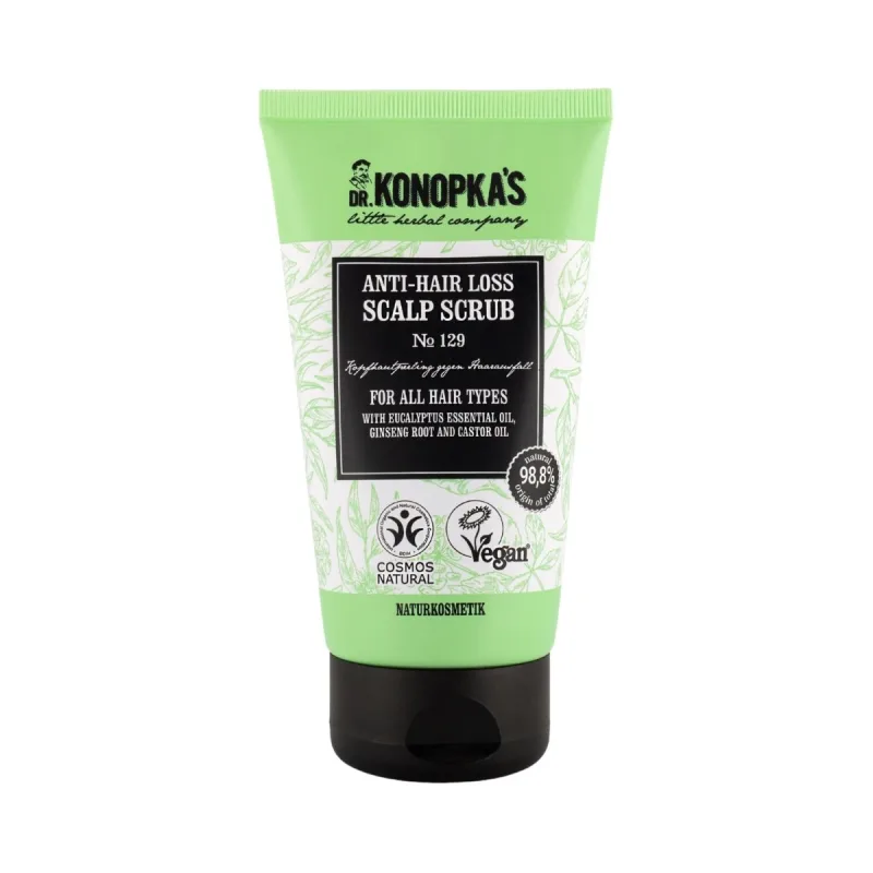 Dr. Konopka's Peeling na pokožku hlavy proti vypadávaniu vlasov №129 pre všetky typy vlasov - 150 ml -