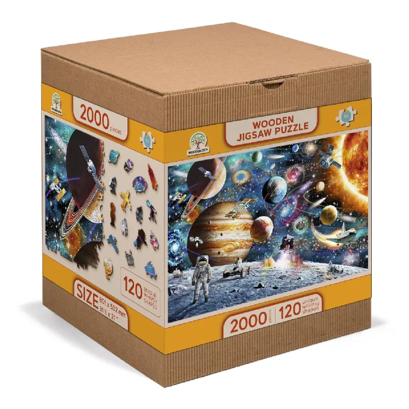 Drevené puzzle Wooden City 2000 dielikov Vesmírna Odysea