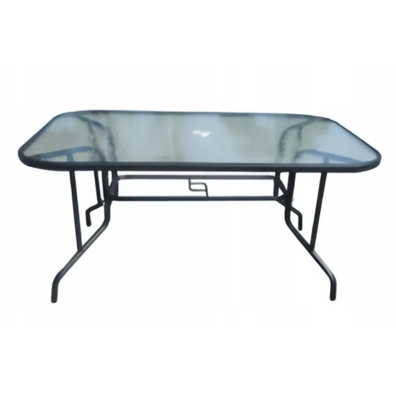 Ekspan Záhradný stôl SO-S-1 – 150×90 cm, sklokeramický, čierny rám