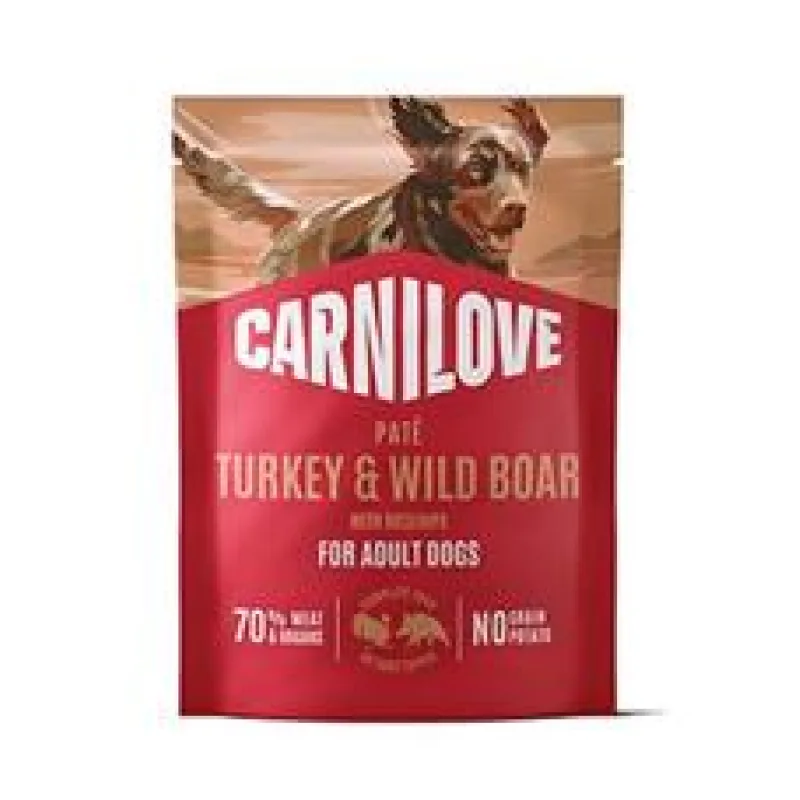 Carnilove Dog Pouch Paté Turkey&Wildboar+Ros. 300g