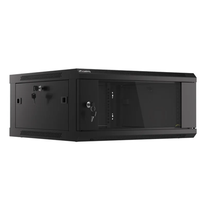 LANBERG RACKOVÁ SKŘÍŇ 19" PRO MONTÁŽ NA STĚNU 4U/600X600 (FLAT PACK) V2 ČERNÁ WF01-6604-10B
