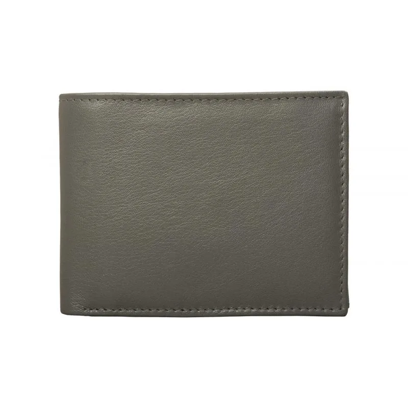 Pánska Kožená Peňaženka IMPEX - šedá koža nappa 12x9 cm
