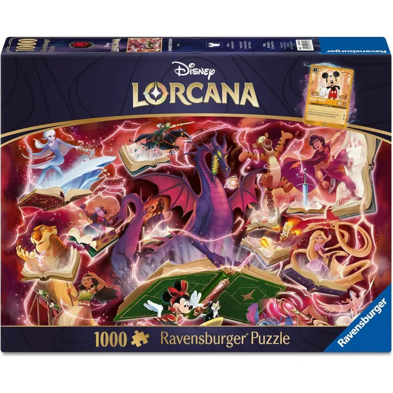 Puzzle Ravensburger 1000 dielikov Disney Lorcana Glimmers of the Realm: Ruby