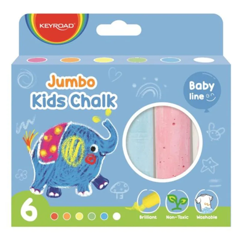 Krieda na chodník KEYROAD 6ks, mix farieb