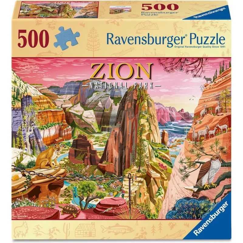 Puzzle Ravensburger 500 dielikov Národný park Zion, Utah, USA