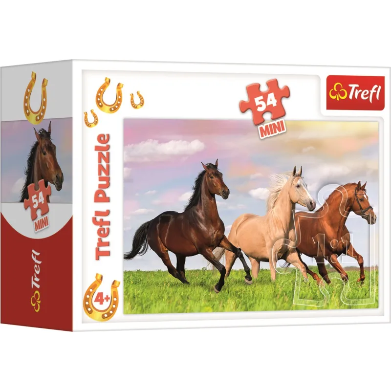 Trefl Puzzle Svet koní: Cvalom cez lúku 54 dielikov