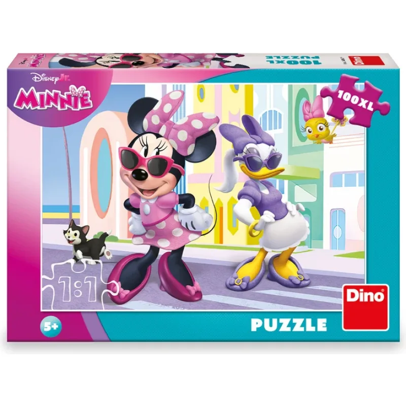 Detské puzzle Dino 100 XL dielikov Minnie a Daisy v meste