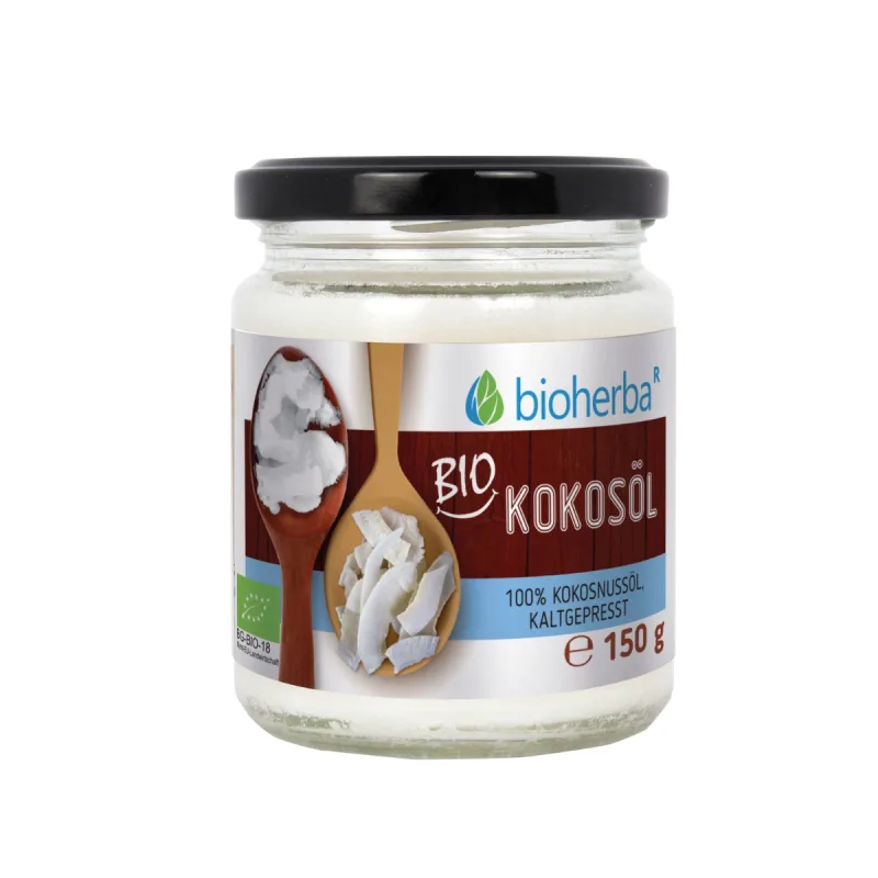 Bioherba 100 % bio kokosový olej za studena lisovaný – 150 g –