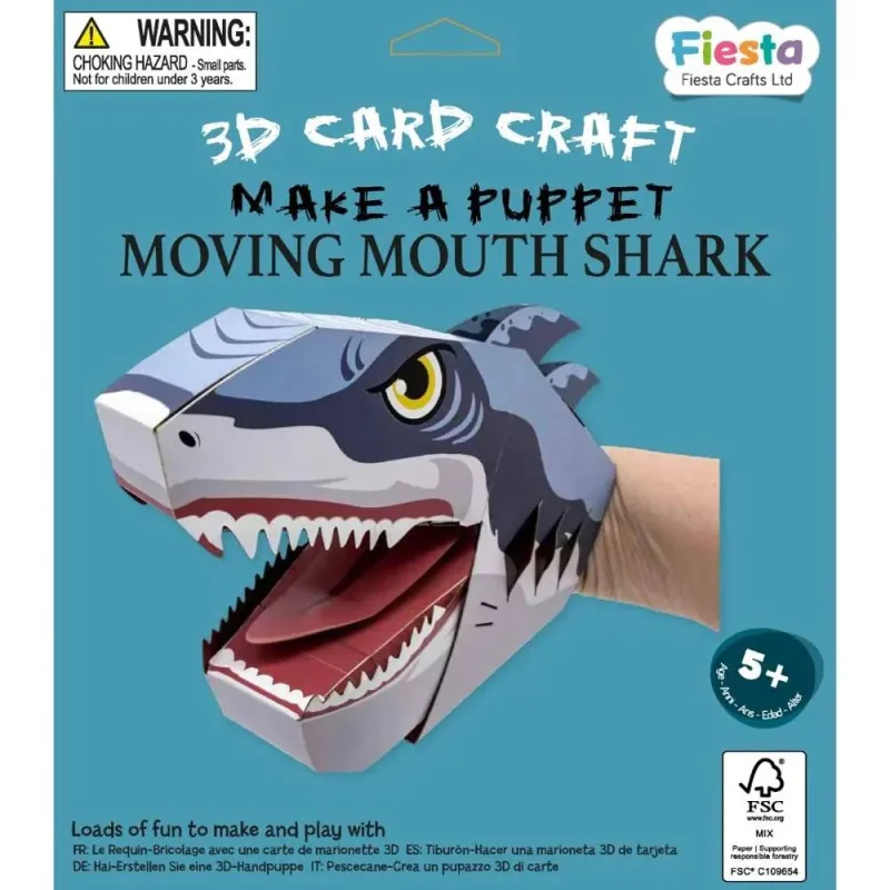 Fiesta Crafts Kreatívna súprava 3D bábka Žralok
