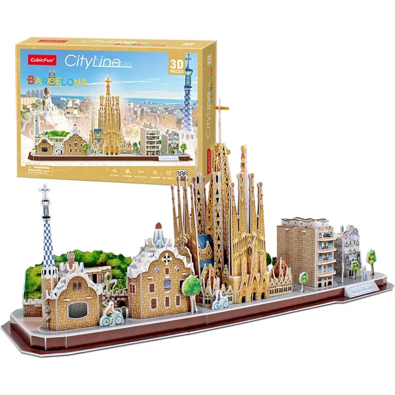 CubicFun 3D puzzle CityLine panoráma: Barcelona 186 dielikov