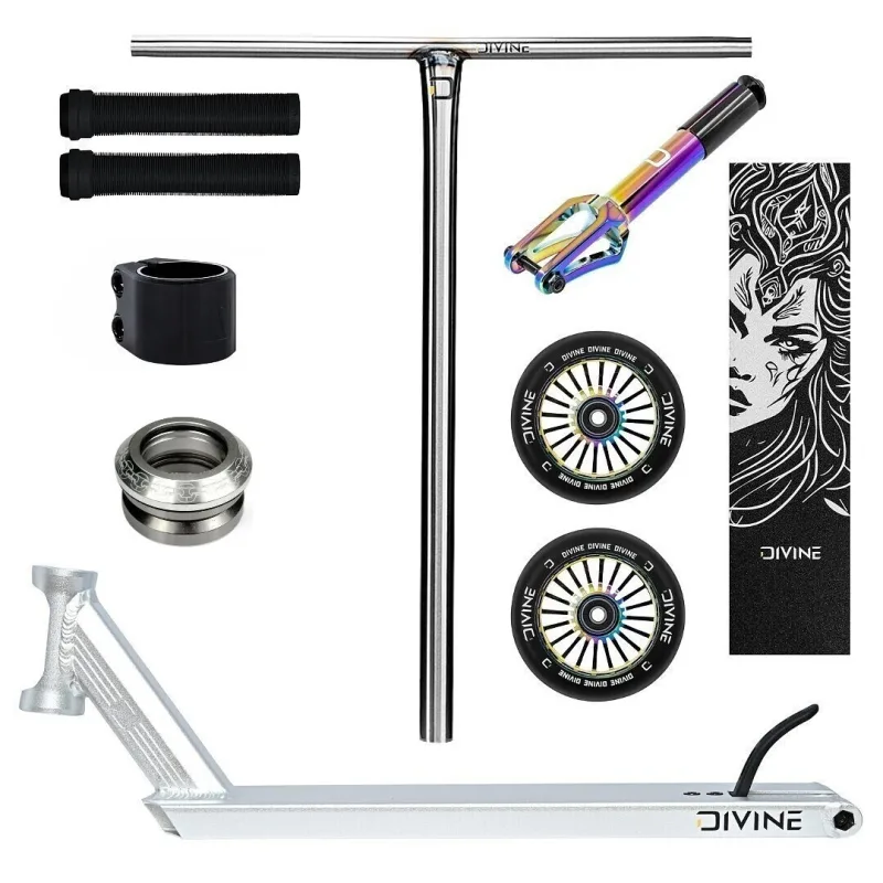 Freestyle koloběžka Custom Divine Zephyr Hybrid 500 mm CrMo HIC stříbrná