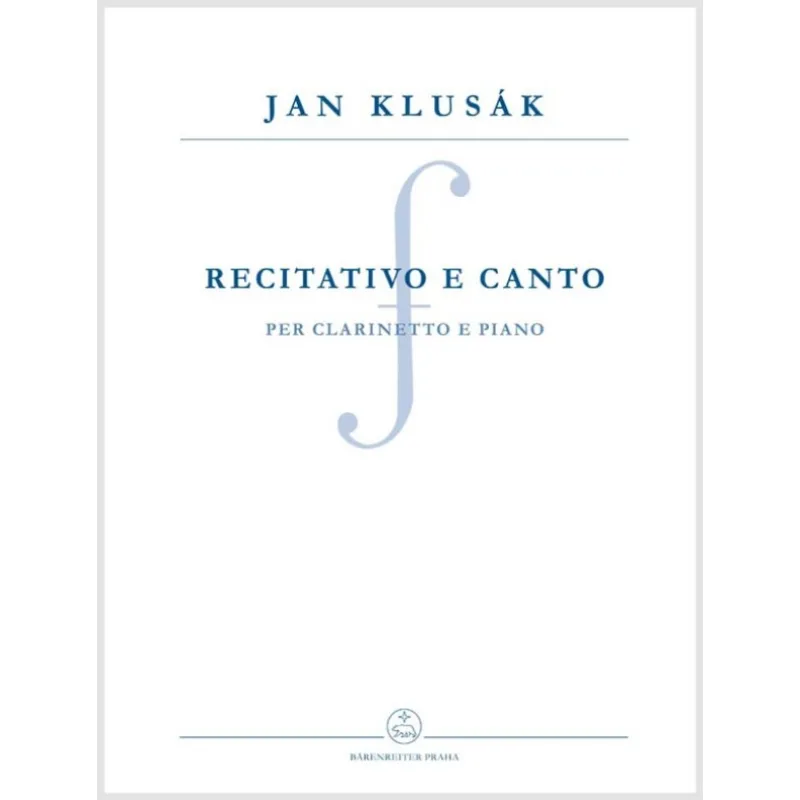 Bärenreiter Recitativo e canto per clarinetto e piano