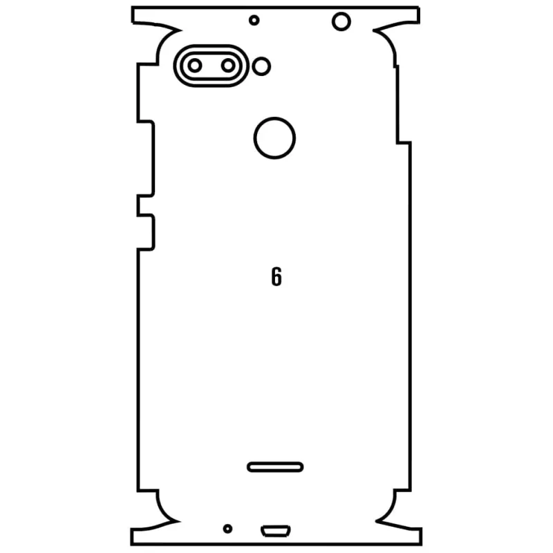 Sunshine Xiaomi Redmi 6 Zadná Hydrogél ochranná fólia Strih: Zadná časť a rám 1, Typ fólie: Číra