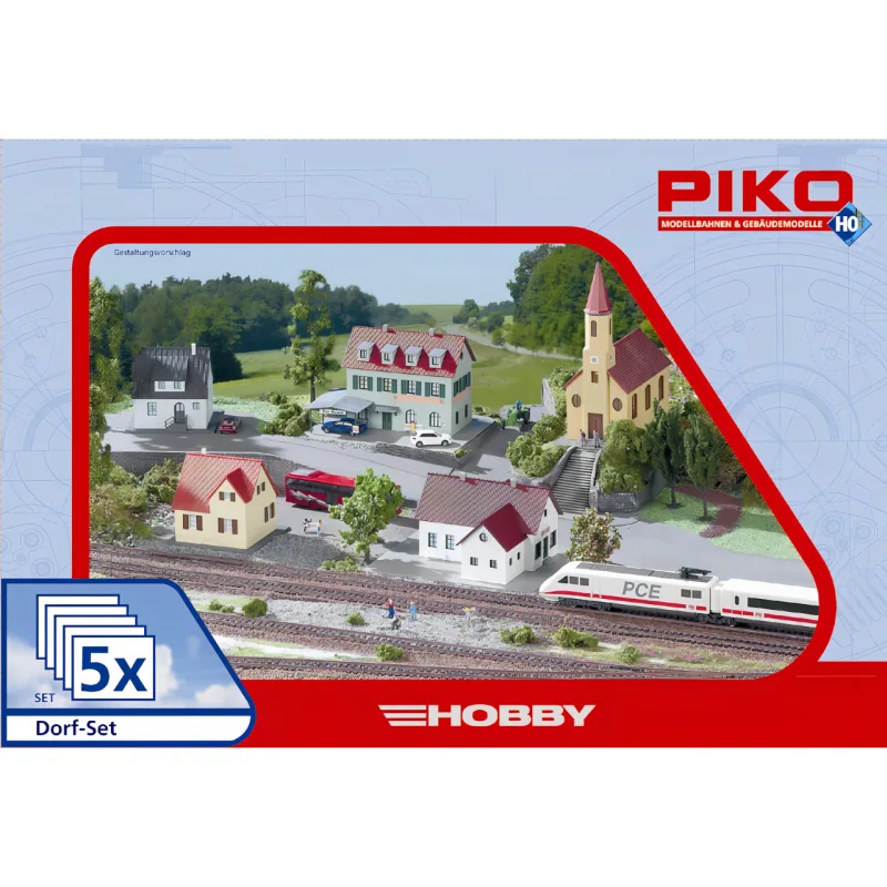 Piko Piko Hobby sada stavieb Dedina 5 dielov - 61925