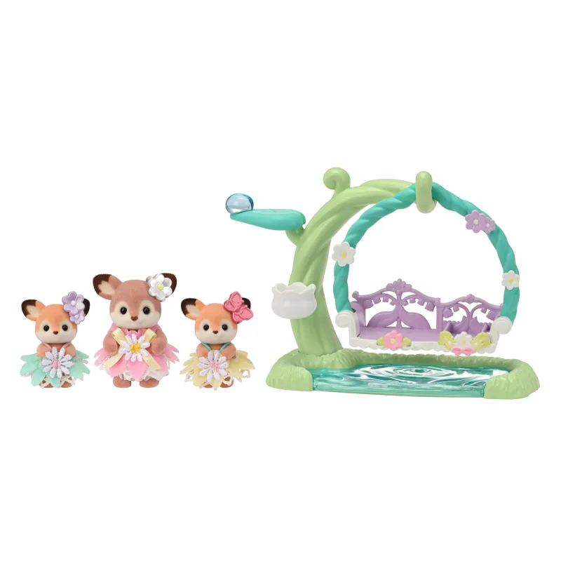 Sylvanian Families 5801 Jelenčekovia na kvetinovej hojdačke
